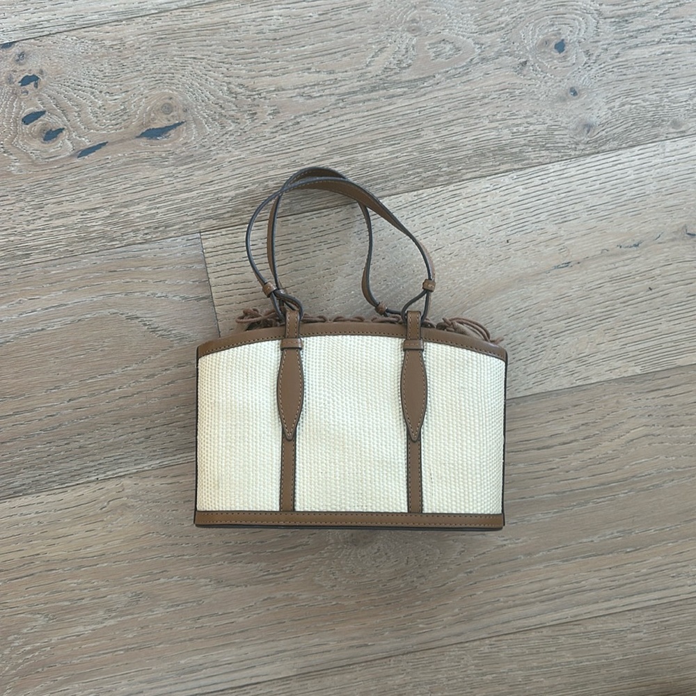 Hunting Season Mini Leather and Raffia Handbag